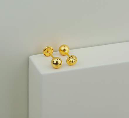 21K gold ball studs